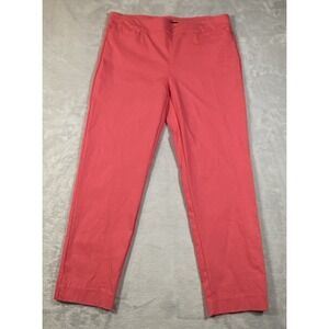 Zack And Rachel Pants Sz 12 Womens pink/coral  solid color Casual Ladies Wear‎
